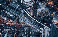 City with buildings and lights
