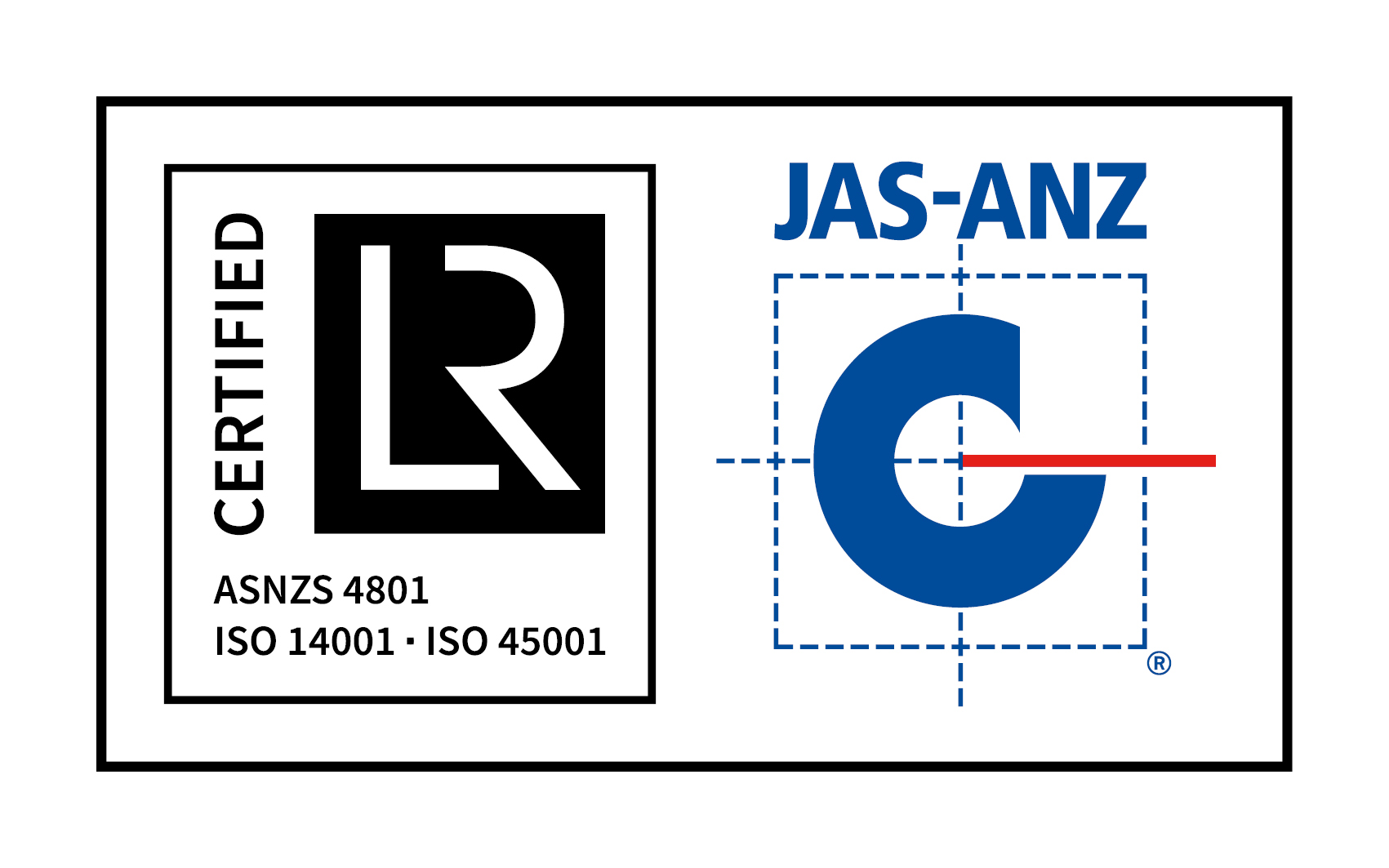 JAS ANZ AND ASNZS 4801; ISO 14001; ISO 45001